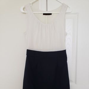 The Limited Mesh Top and Blue Dress